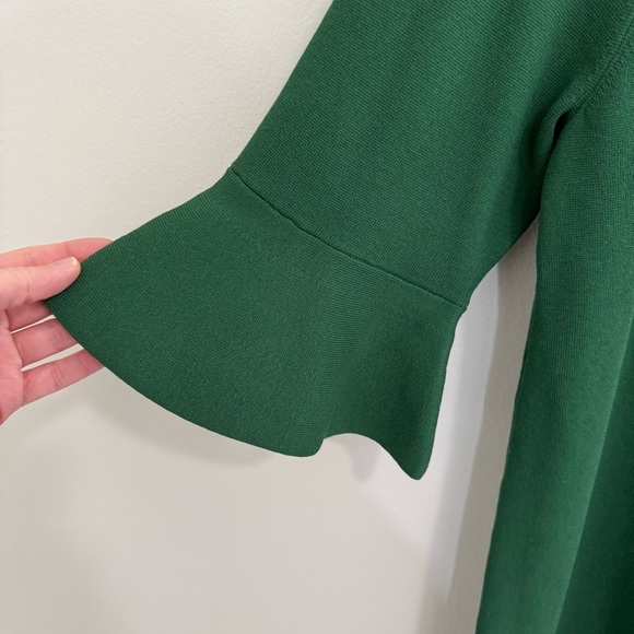 Ann Taylor Hunter Green Flare Sleeve Dress - Picture 5 of 6